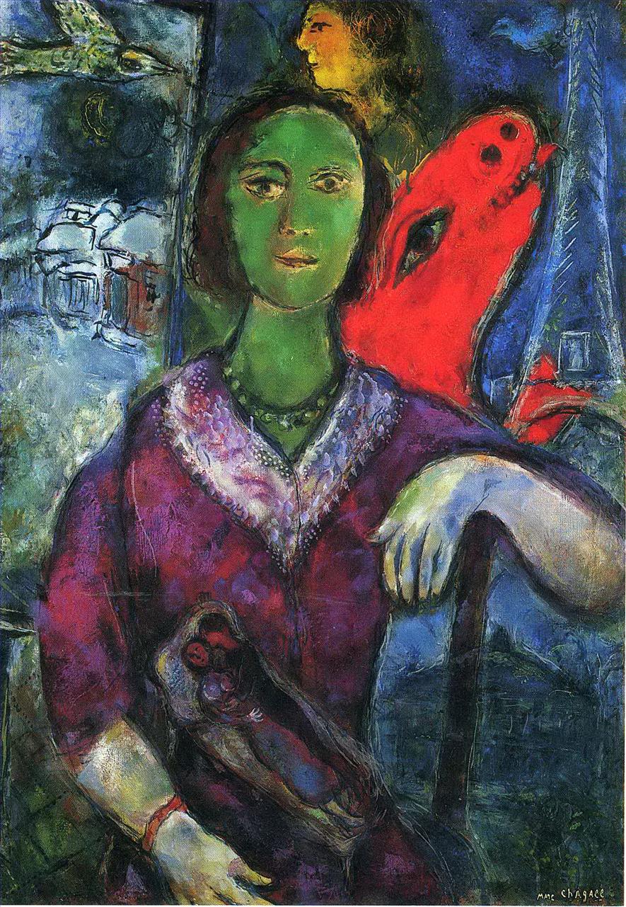 Portrait de Vava contemporain de Marc Chagall Peintures à l'huile